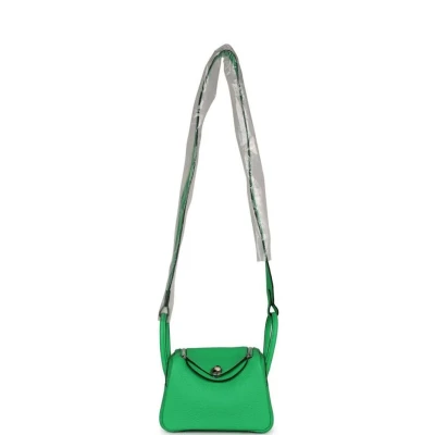 Hermes Mini Lindy Vert Comics Clemence Palladium Hardware Hermes Mini Lindy Vert Comics Clemence Palladium Hardware