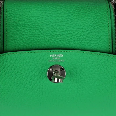 Hermes Mini Lindy Vert Comics Clemence Palladium Hardware Hermes Mini Lindy Vert Comics Clemence Palladium Hardware