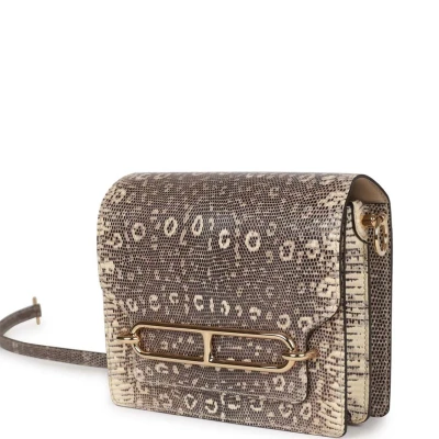 Hermes Mini Sac Roulis Ombre Lizard Varanus Salvator Gold Hardware Hermes Mini Sac Roulis Ombre Lizard Varanus Salvator Gold Hardware