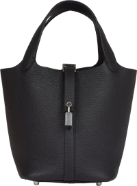 Hermes Picotin Lock 18 Caban Clemence Palladium Hardware Hermes Picotin Lock 18 Caban Clemence Palladium Hardware