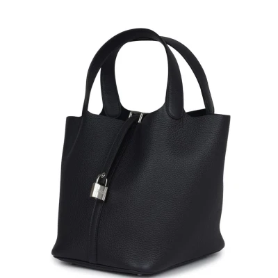Hermes Picotin Lock 22 Caban Clemence Palladium Hardware