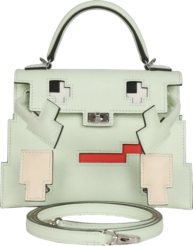 Hermes "Quelle Idolle" Picto Kelly Doll Vert Fizz Epsom Palladium Hardware
