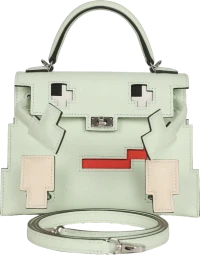 Hermes "Quelle Idolle" Picto Kelly Doll Vert Fizz Epsom Palladium Hardware Hermes "Quelle Idolle" Picto Kelly Doll Vert Fizz Epsom Palladium Hardware