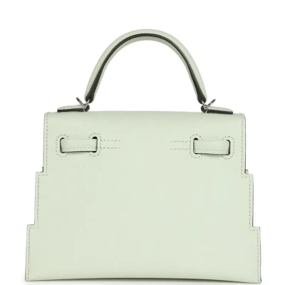 Hermes "Quelle Idolle" Picto Kelly Doll Vert Fizz Epsom Palladium Hardware Hermes "Quelle Idolle" Picto Kelly Doll Vert Fizz Epsom Palladium Hardware