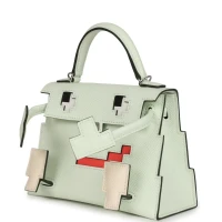 Hermes "Quelle Idolle" Picto Kelly Doll Vert Fizz Epsom Palladium Hardware Hermes "Quelle Idolle" Picto Kelly Doll Vert Fizz Epsom Palladium Hardware