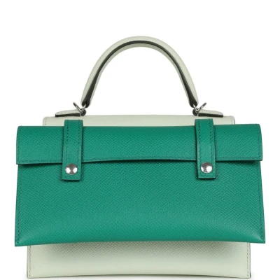 Hermes "Quelle Idolle" Picto Kelly Doll Vert Fizz Epsom Palladium Hardware Hermes "Quelle Idolle" Picto Kelly Doll Vert Fizz Epsom Palladium Hardware
