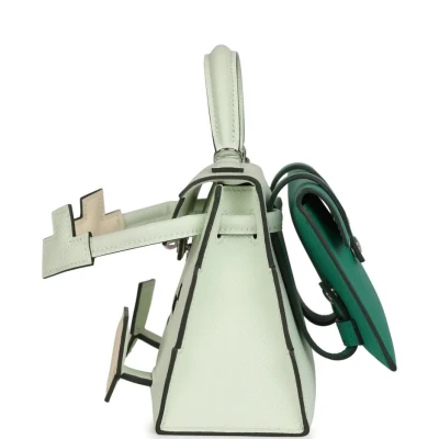 Hermes "Quelle Idolle" Picto Kelly Doll Vert Fizz Epsom Palladium Hardware Hermes "Quelle Idolle" Picto Kelly Doll Vert Fizz Epsom Palladium Hardware