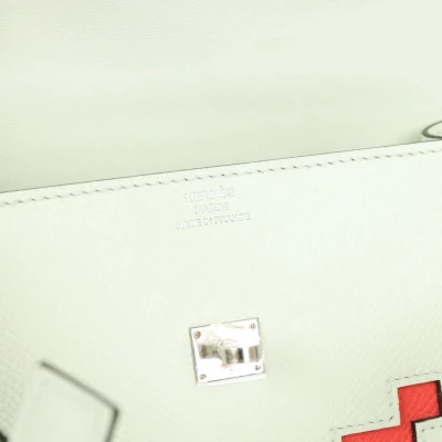 Hermes "Quelle Idolle" Picto Kelly Doll Vert Fizz Epsom Palladium Hardware Hermes "Quelle Idolle" Picto Kelly Doll Vert Fizz Epsom Palladium Hardware
