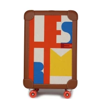 Hermes R.M.S. Cabine 55 Rolling Suitcase Multicolor Canvas Hermes R.M.S. Cabine 55 Rolling Suitcase Multicolor Canvas