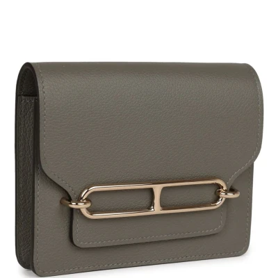Hermes Roulis Slim Wallet Gris Meyer Evercolor Permabrass Hardware Hermes Roulis Slim Wallet Gris Meyer Evercolor Permabrass Hardware