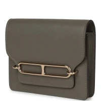 Hermes Roulis Slim Wallet Gris Meyer Evercolor Permabrass Hardware Hermes Roulis Slim Wallet Gris Meyer Evercolor Permabrass Hardware