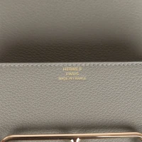 Hermes Roulis Slim Wallet Gris Meyer Evercolor Permabrass Hardware Hermes Roulis Slim Wallet Gris Meyer Evercolor Permabrass Hardware