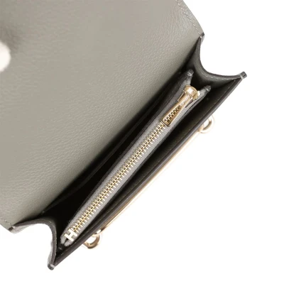 Hermes Roulis Slim Wallet Gris Meyer Evercolor Permabrass Hardware Hermes Roulis Slim Wallet Gris Meyer Evercolor Permabrass Hardware