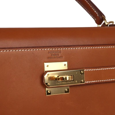 Hermes Sellier Kelly 32 Fauve Barenia Gold Hardware Hermes Sellier Kelly 32 Fauve Barenia Gold Hardware