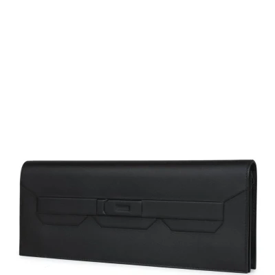 Hermes Shadow Kelly Cut Black Swift Calfskin Hermes Shadow Kelly Cut Black Swift Calfskin