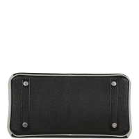 Hermes Special Order (HSS) Birkin 25 Black and Gris Perle Chèvre Brushed Palladium Hardware Hermes Special Order (HSS) Birkin 25 Black and Gris Perle Chèvre Brushed Palladium Hardware