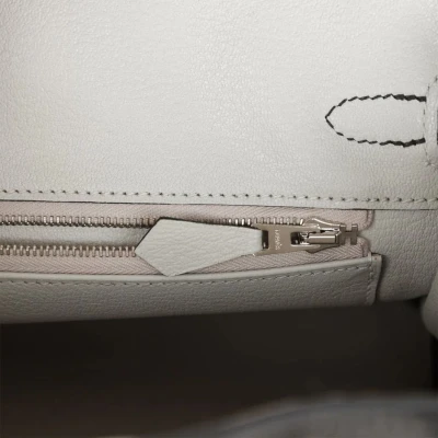 Hermes Special Order (HSS) Birkin 25 Black and Gris Perle Chèvre Brushed Palladium Hardware Hermes Special Order (HSS) Birkin 25 Black and Gris Perle Chèvre Brushed Palladium Hardware