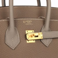 Hermes Special Order (HSS) Birkin 25 Etoupe and Etain Togo Brushed Gold Hardware Hermes Special Order (HSS) Birkin 25 Etoupe and Etain Togo Brushed Gold Hardware