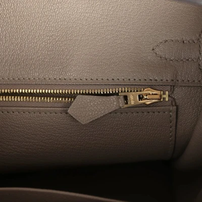 Hermes Special Order (HSS) Birkin 25 Etoupe and Etain Togo Brushed Gold Hardware Hermes Special Order (HSS) Birkin 25 Etoupe and Etain Togo Brushed Gold Hardware