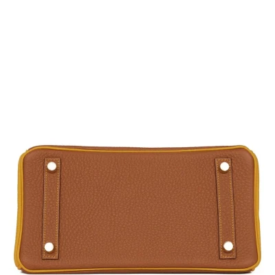 Hermes Special Order (HSS) Birkin 25 Gold and Jaune Ambre Togo Brushed Gold Hardware Hermes Special Order (HSS) Birkin 25 Gold and Jaune Ambre Togo Brushed Gold Hardware