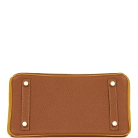 Hermes Special Order (HSS) Birkin 25 Gold and Jaune Ambre Togo Brushed Gold Hardware Hermes Special Order (HSS) Birkin 25 Gold and Jaune Ambre Togo Brushed Gold Hardware