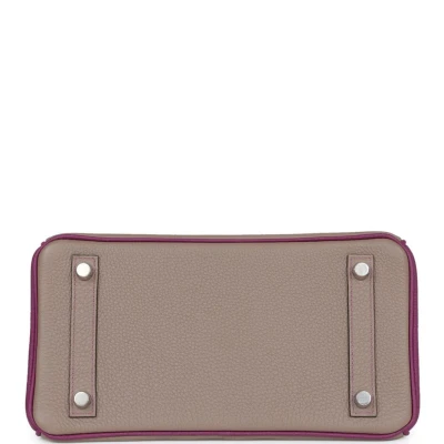 Hermes Special Order (HSS) Birkin 25 Gris Asphalte and Anenome Togo Brushed Palladium Hardware Hermes Special Order (HSS) Birkin 25 Gris Asphalte and Anenome Togo Brushed Palladium Hardware