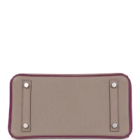 Hermes Special Order (HSS) Birkin 25 Gris Asphalte and Anenome Togo Brushed Palladium Hardware Hermes Special Order (HSS) Birkin 25 Gris Asphalte and Anenome Togo Brushed Palladium Hardware