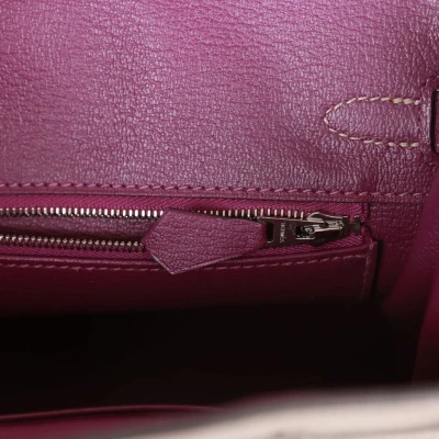 Hermes Special Order (HSS) Birkin 25 Gris Asphalte and Anenome Togo Brushed Palladium Hardware Hermes Special Order (HSS) Birkin 25 Gris Asphalte and Anenome Togo Brushed Palladium Hardware