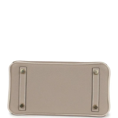 Hermes Special Order (HSS) Birkin 25 Gris Asphalte and Craie Togo Brushed Gold Hardware Hermes Special Order (HSS) Birkin 25 Gris Asphalte and Craie Togo Brushed Gold Hardware