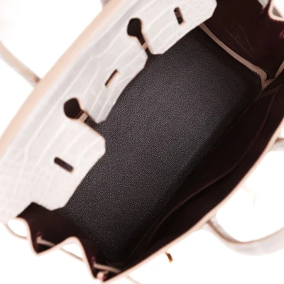 Hermes Special Order (HSS) Birkin 25 Gris Perle Verso Matte Alligator Rose Gold Hardware Hermes Special Order (HSS) Birkin 25 Gris Perle Verso Matte Alligator Rose Gold Hardware