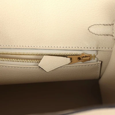 Hermes Special Order (HSS) Birkin 25 Gris Tourterelle and Craie Togo Brushed Gold Hardware Hermes Special Order (HSS) Birkin 25 Gris Tourterelle and Craie Togo Brushed Gold Hardware