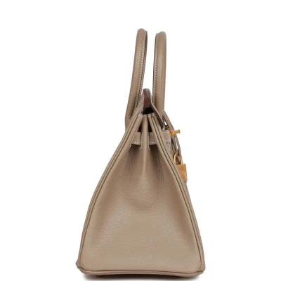 Hermes Special Order (HSS) Birkin 25 Gris Tourterelle Verso Chevre Brushed Gold Hardware Hermes Special Order (HSS) Birkin 25 Gris Tourterelle Verso Chevre Brushed Gold Hardware