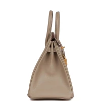 Hermes Special Order (HSS) Birkin 25 Gris Tourterelle Verso Chevre Brushed Gold Hardware Hermes Special Order (HSS) Birkin 25 Gris Tourterelle Verso Chevre Brushed Gold Hardware