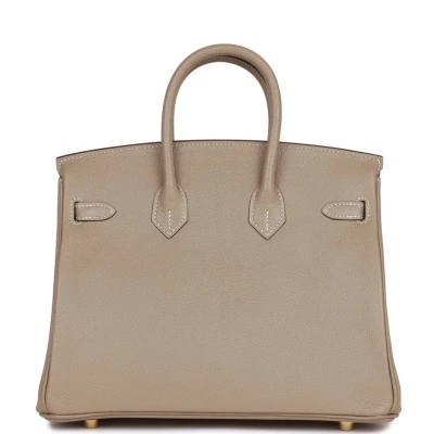 Hermes Special Order (HSS) Birkin 25 Gris Tourterelle Verso Chevre Brushed Gold Hardware Hermes Special Order (HSS) Birkin 25 Gris Tourterelle Verso Chevre Brushed Gold Hardware