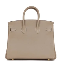 Hermes Special Order (HSS) Birkin 25 Gris Tourterelle Verso Chevre Brushed Gold Hardware Hermes Special Order (HSS) Birkin 25 Gris Tourterelle Verso Chevre Brushed Gold Hardware