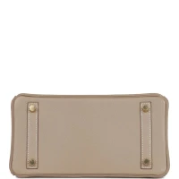 Hermes Special Order (HSS) Birkin 25 Gris Tourterelle Verso Chevre Brushed Gold Hardware Hermes Special Order (HSS) Birkin 25 Gris Tourterelle Verso Chevre Brushed Gold Hardware