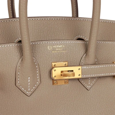 Hermes Special Order (HSS) Birkin 25 Gris Tourterelle Verso Chevre Brushed Gold Hardware Hermes Special Order (HSS) Birkin 25 Gris Tourterelle Verso Chevre Brushed Gold Hardware