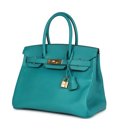 Hermes Special Order (HSS) Birkin 30 Bleu Paon Epsom Gold Hardware Hermes Special Order (HSS) Birkin 30 Bleu Paon Epsom Gold Hardware