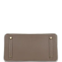 Hermes Special Order (HSS) Birkin 30 Etoupe and Gris Pearl Chevre Brushed Gold Hardware