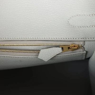 Hermes Special Order (HSS) Birkin 30 Etoupe and Gris Pearl Chevre Brushed Gold Hardware