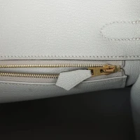 Hermes Special Order (HSS) Birkin 30 Etoupe and Gris Pearl Chevre Brushed Gold Hardware