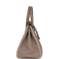 Hermes Special Order (HSS) Birkin 30 Gris Tourterelle and Craie Togo Palladium Hardware Hermes Special Order (HSS) Birkin 30 Gris Tourterelle and Craie Togo Palladium Hardware