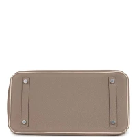 Hermes Special Order (HSS) Birkin 30 Gris Tourterelle and Craie Togo Palladium Hardware Hermes Special Order (HSS) Birkin 30 Gris Tourterelle and Craie Togo Palladium Hardware