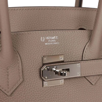 Hermes Special Order (HSS) Birkin 30 Gris Tourterelle and Craie Togo Palladium Hardware Hermes Special Order (HSS) Birkin 30 Gris Tourterelle and Craie Togo Palladium Hardware