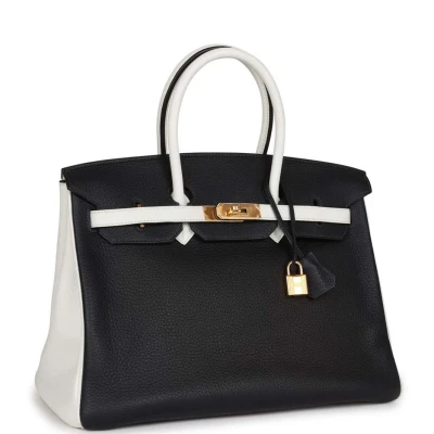 Hermes Special Order (HSS) Birkin 35 Black and White Clemence Gold Hardware Hermes Special Order (HSS) Birkin 35 Black and White Clemence Gold Hardware