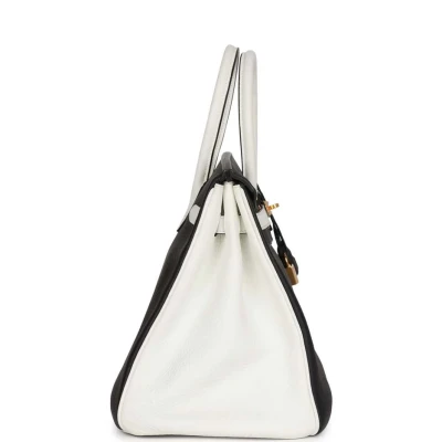 Hermes Special Order (HSS) Birkin 35 Black and White Clemence Gold Hardware Hermes Special Order (HSS) Birkin 35 Black and White Clemence Gold Hardware