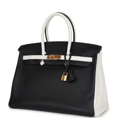 Hermes Special Order (HSS) Birkin 35 Black and White Clemence Gold Hardware Hermes Special Order (HSS) Birkin 35 Black and White Clemence Gold Hardware