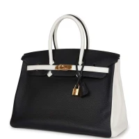Hermes Special Order (HSS) Birkin 35 Black and White Clemence Gold Hardware Hermes Special Order (HSS) Birkin 35 Black and White Clemence Gold Hardware