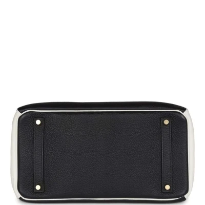 Hermes Special Order (HSS) Birkin 35 Black and White Clemence Gold Hardware Hermes Special Order (HSS) Birkin 35 Black and White Clemence Gold Hardware