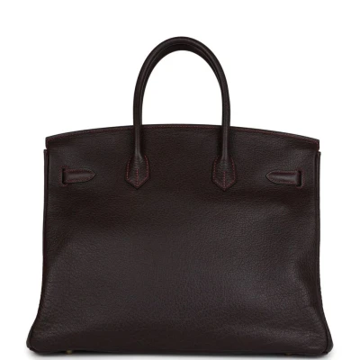 Hermes Special Order (HSS) Birkin 35 Havane Buffalo Brushed Gold Hardware